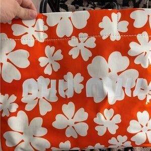 Miu Miu Orange Floral Tote Bag brand new comes with authenticity card